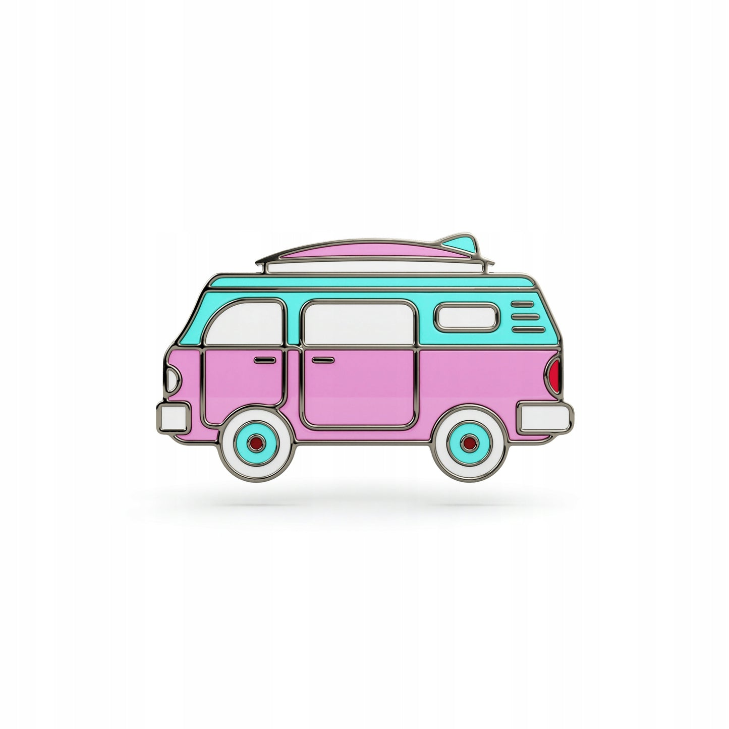 Pinkes Wohnmobil – ein Pin für die Urlaubsreise