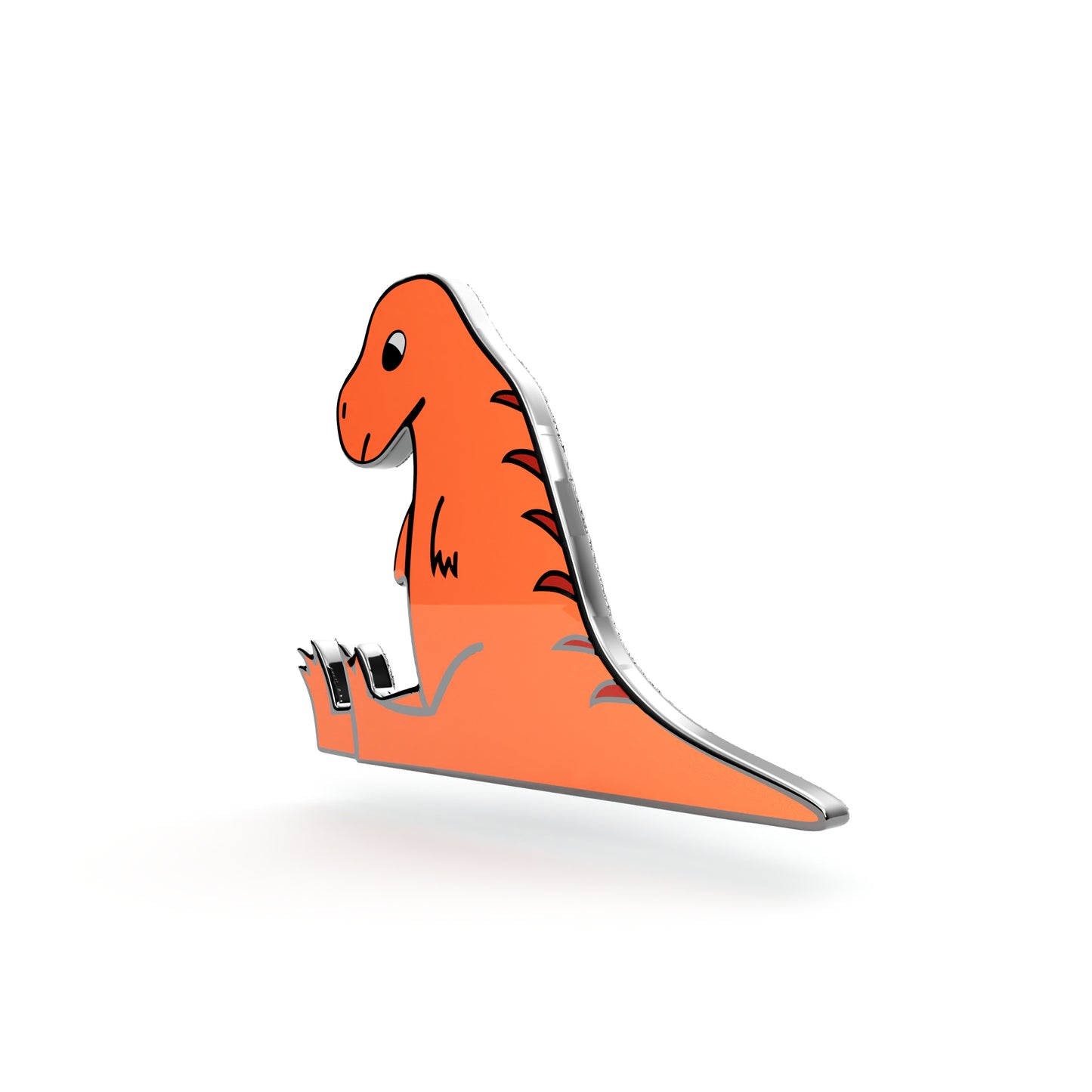 Oranger Dinosaurier - Eine süße Anstecknadel für ein Kind