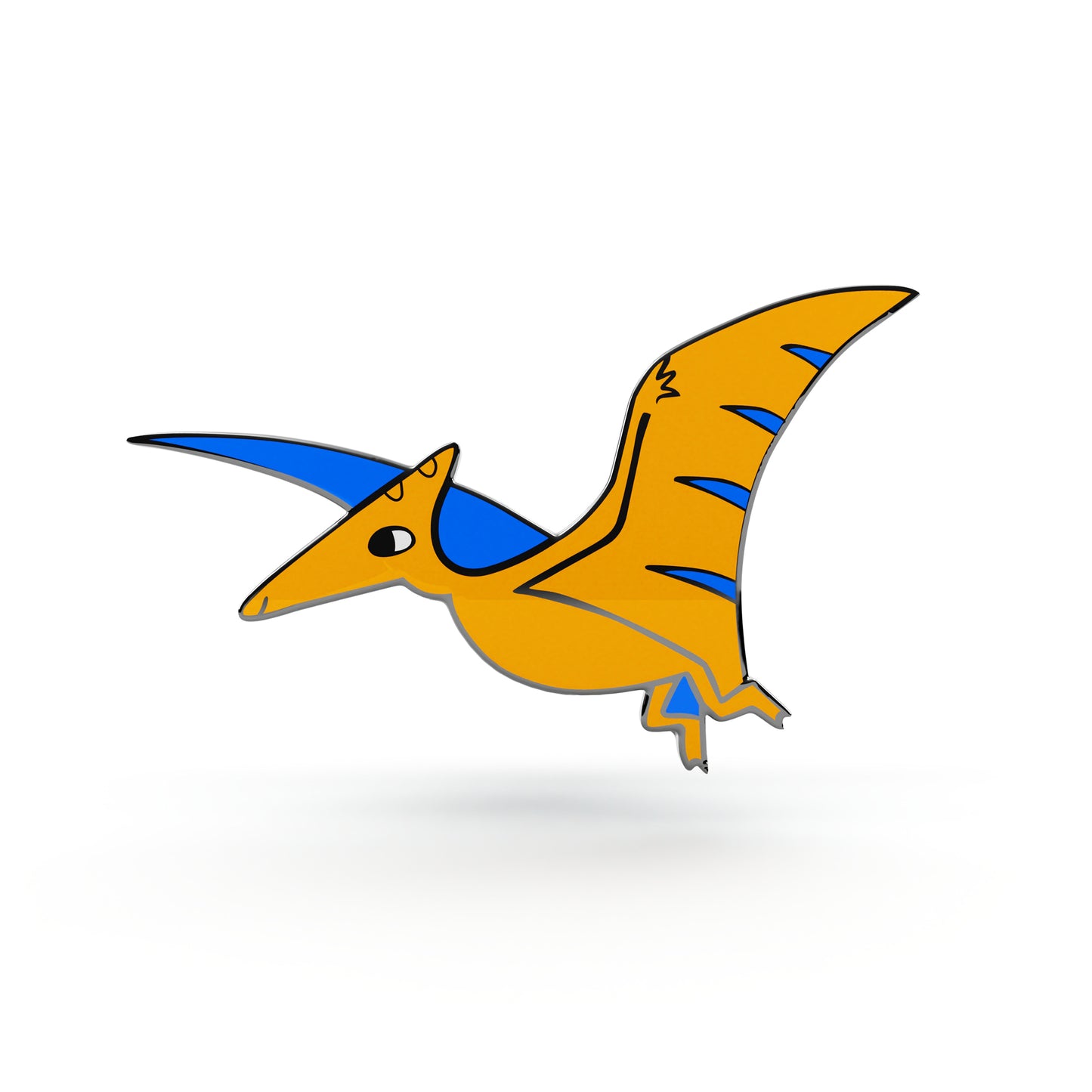 Oranger Flugsaurier Dinosaurier - Kinderabzeichen