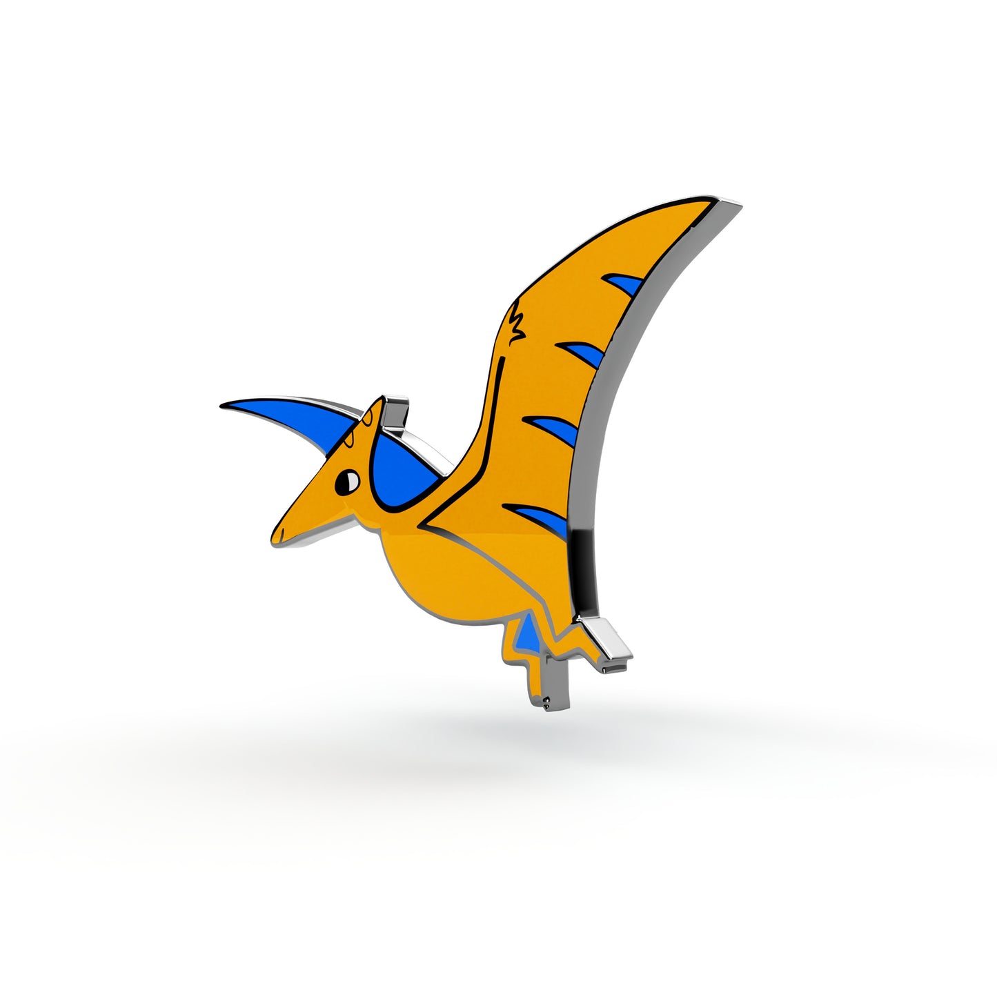 Oranger Flugsaurier Dinosaurier - Kinderabzeichen