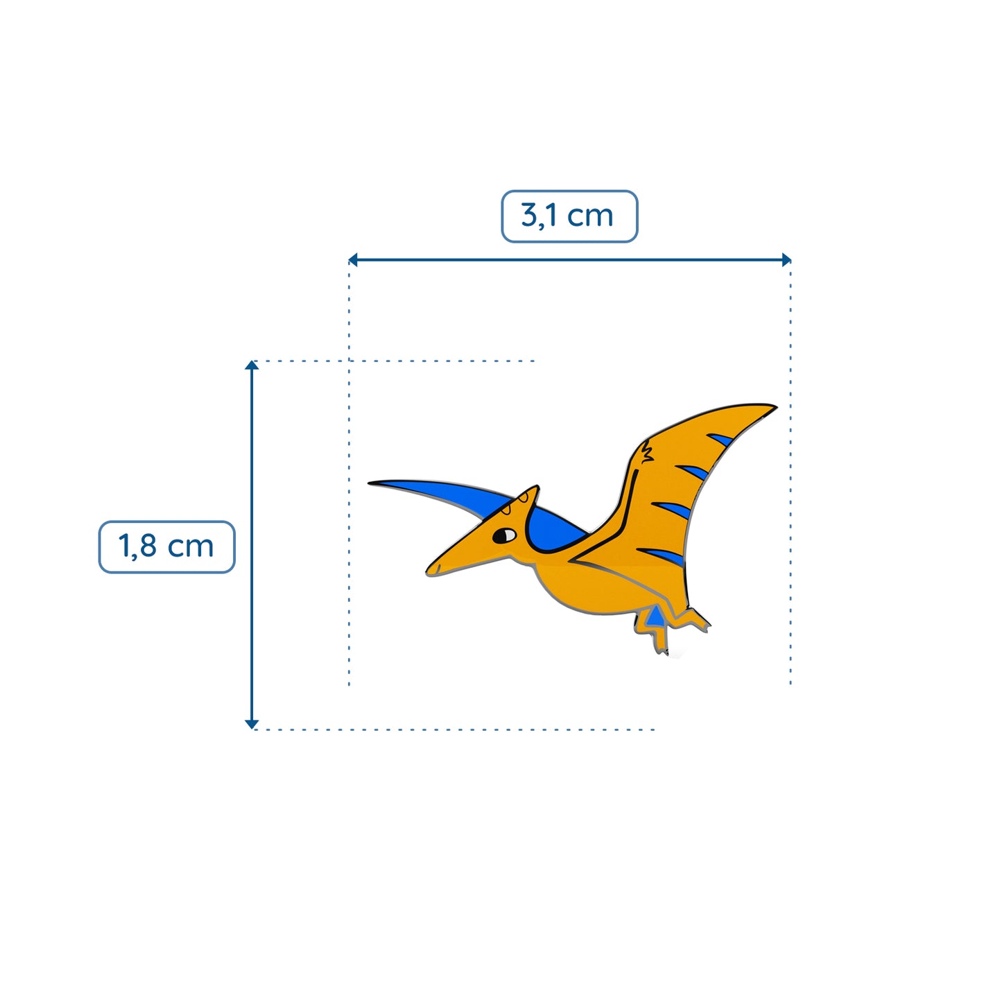 Oranger Flugsaurier Dinosaurier - Kinderabzeichen