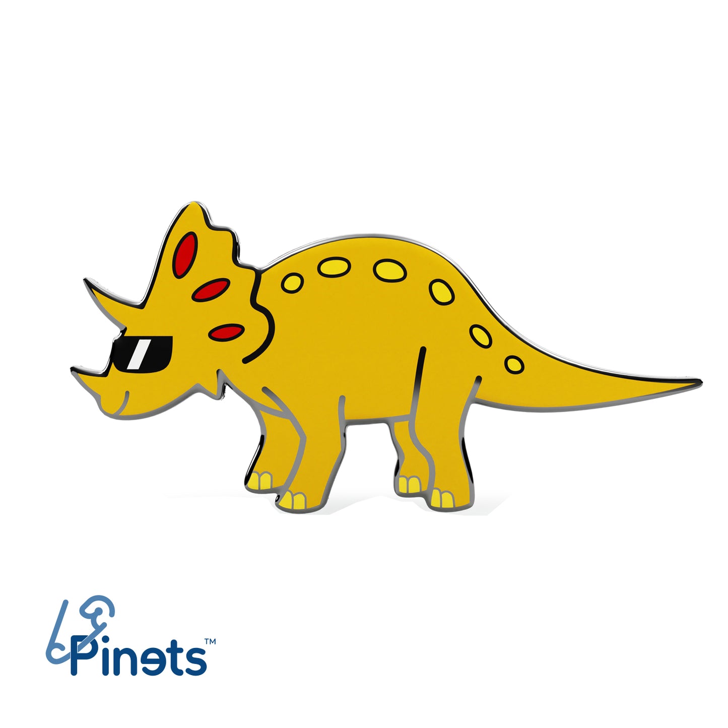 Chilliger Dinosaurier mit Brille - Kinderabzeichen
