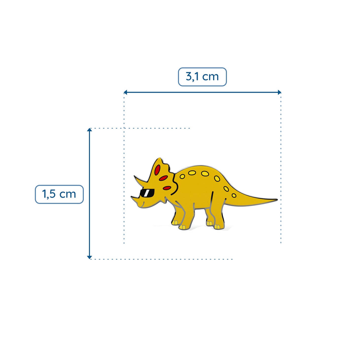 Chilliger Dinosaurier mit Brille - Kinderabzeichen