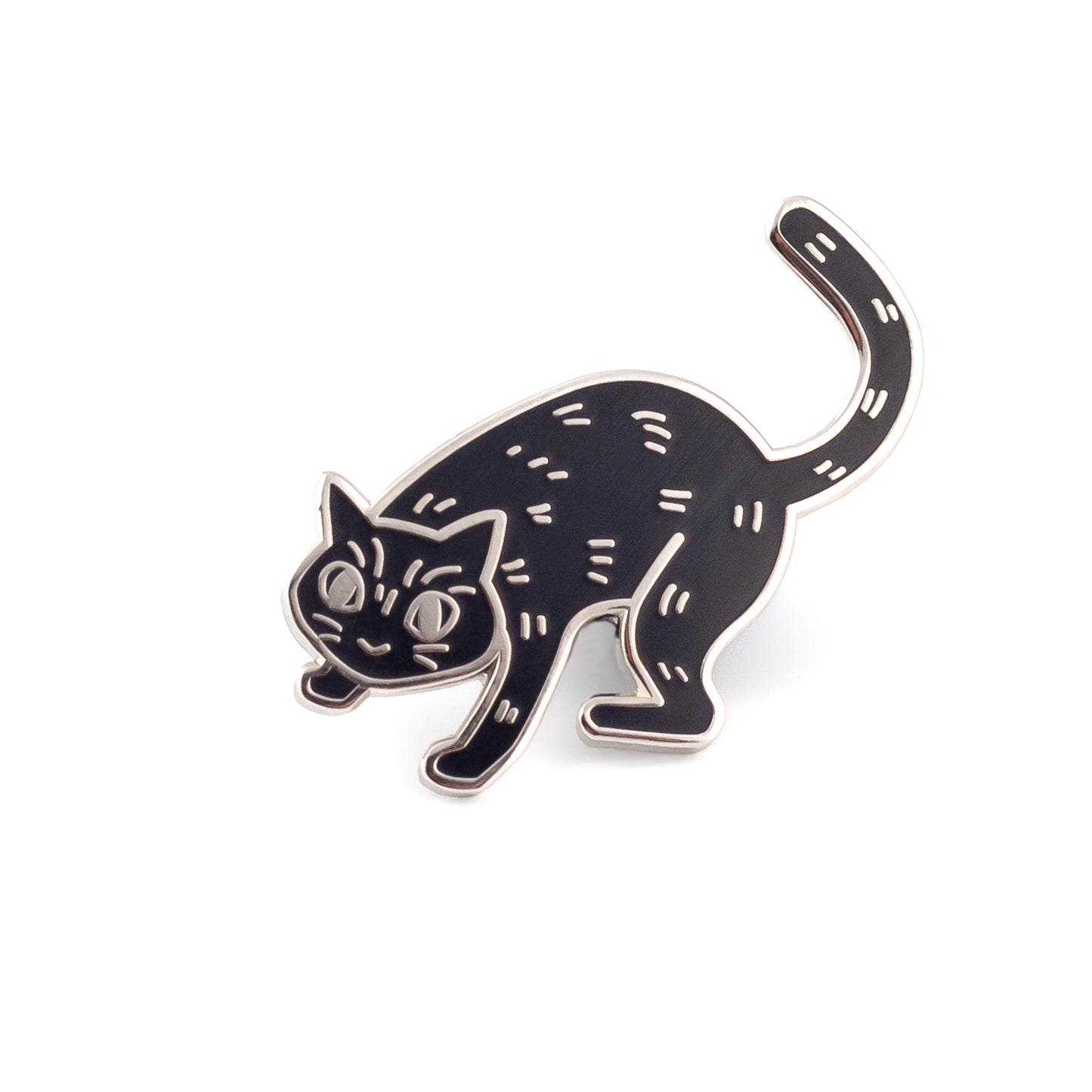 Boniface, die schwarze Katze – ein Anstecker für einen Katzenliebhaber