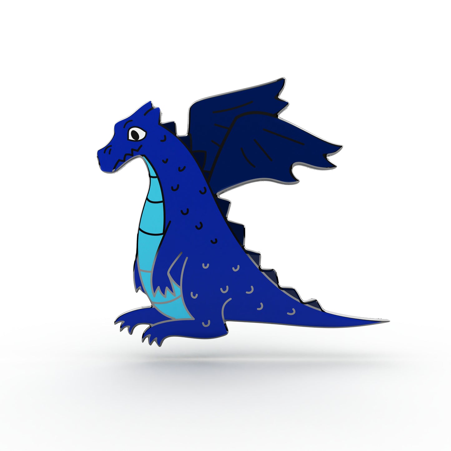 Blauer Drache - Anstecker für ein Kind