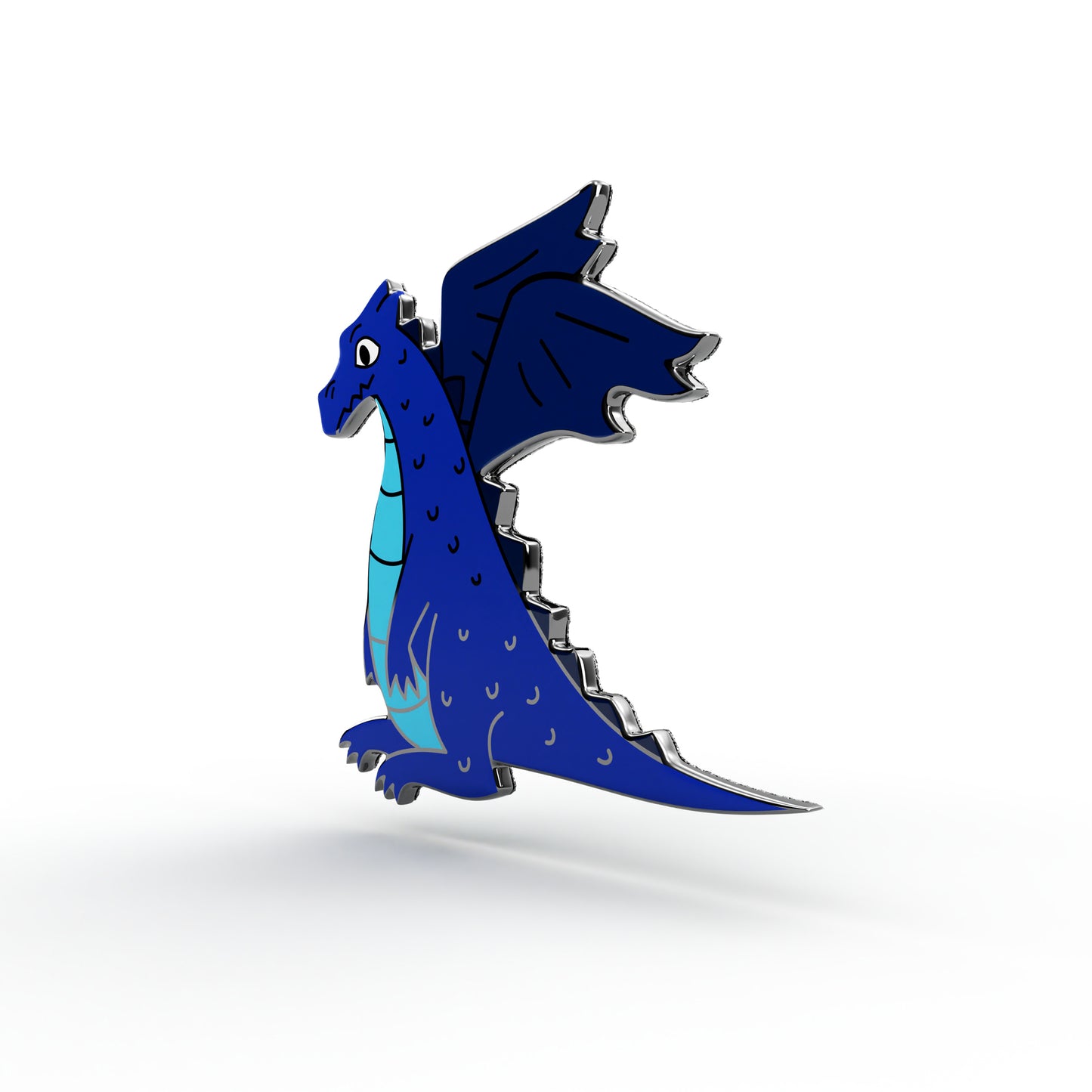Blauer Drache - Anstecker für ein Kind