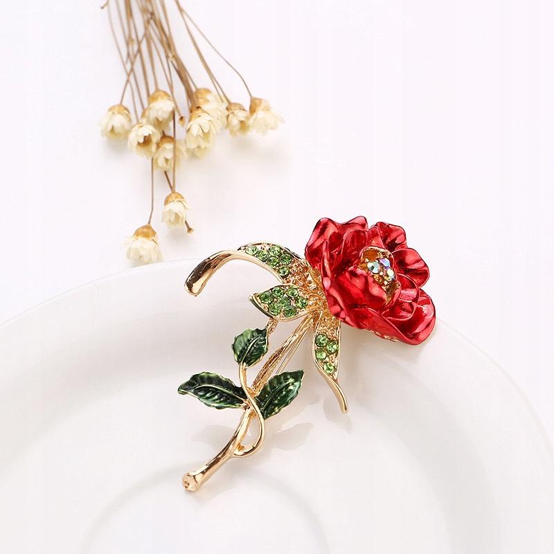 Rosenbrosche mit Zirkonen