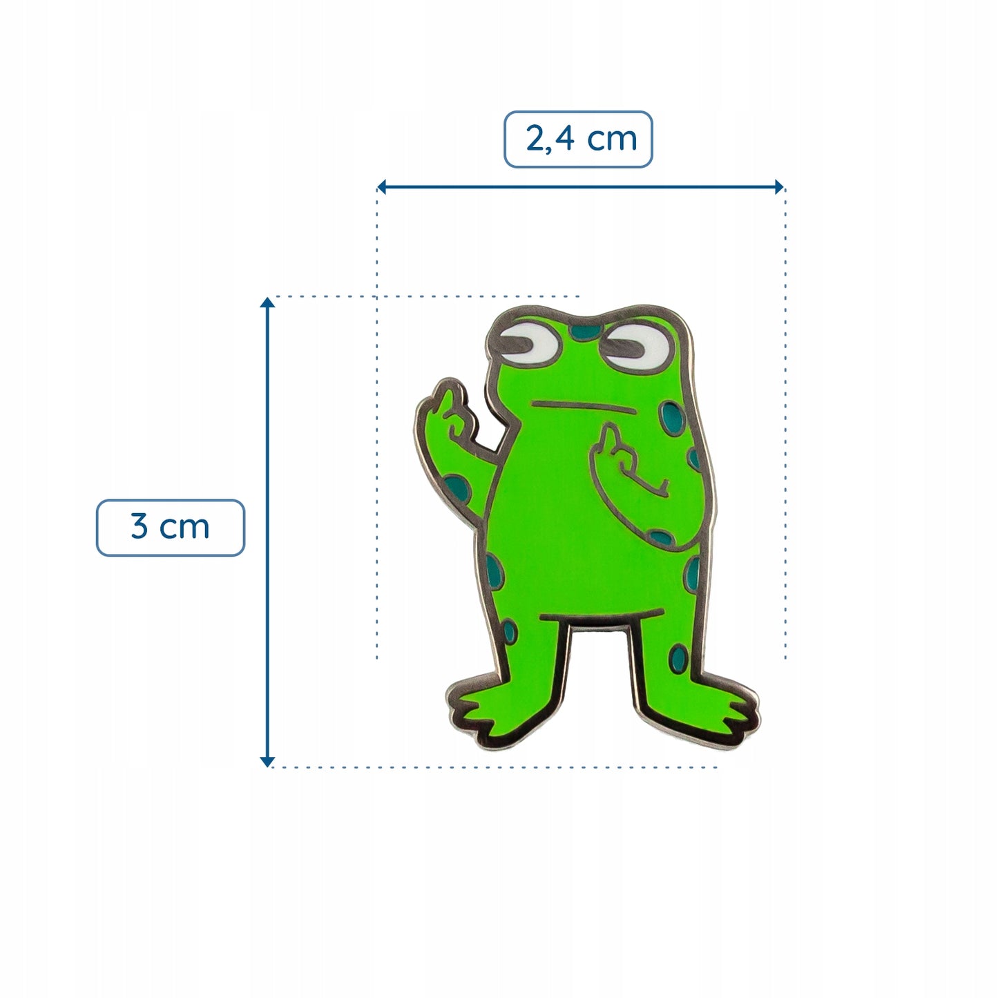 Gemeiner Frosch zeigt Mittelfinger - Coole Anstecknadel