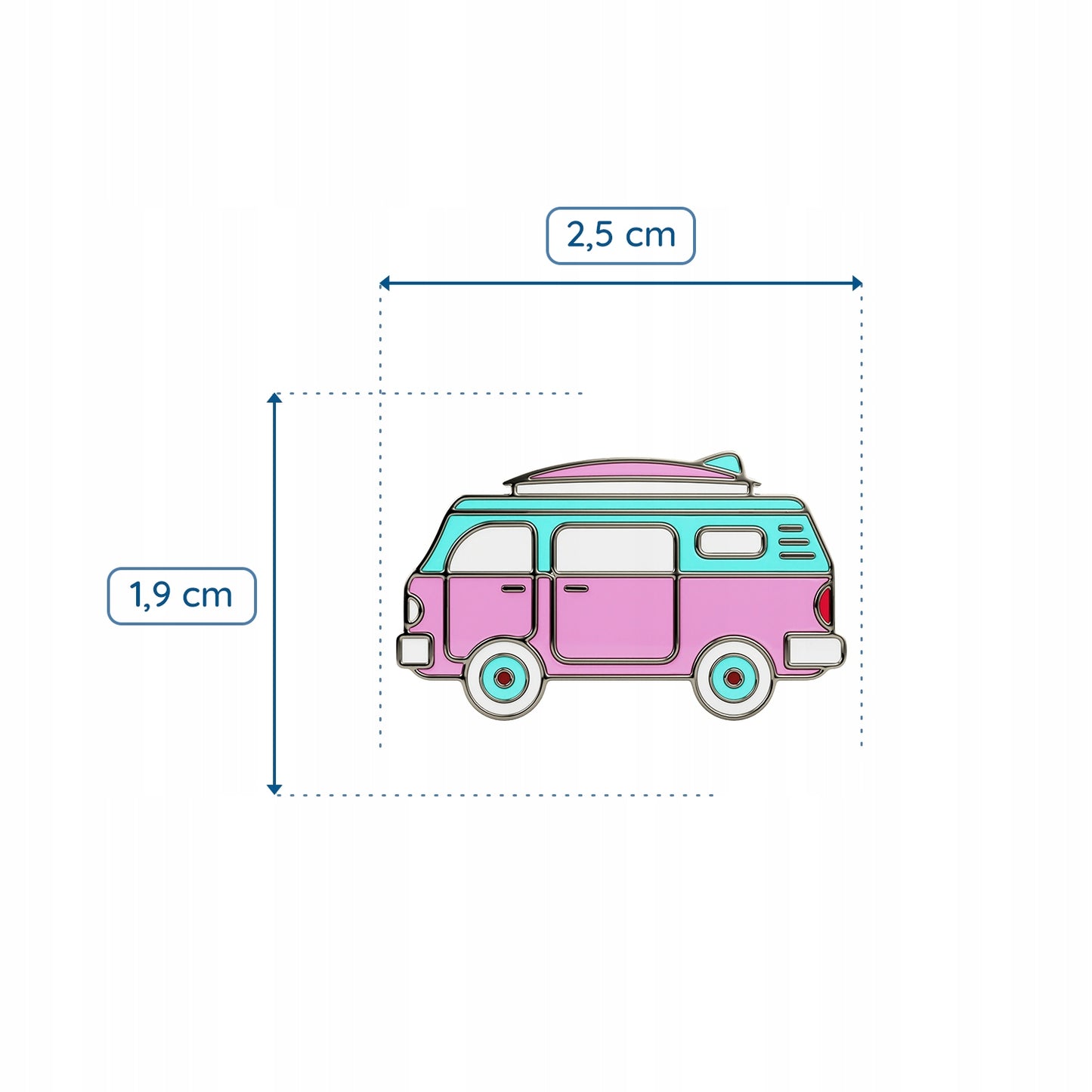 Pinkes Wohnmobil – ein Pin für die Urlaubsreise
