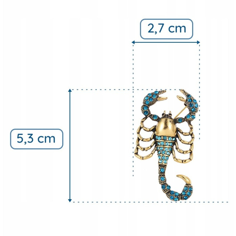 Skorpion mit Zirkonia-Brosche