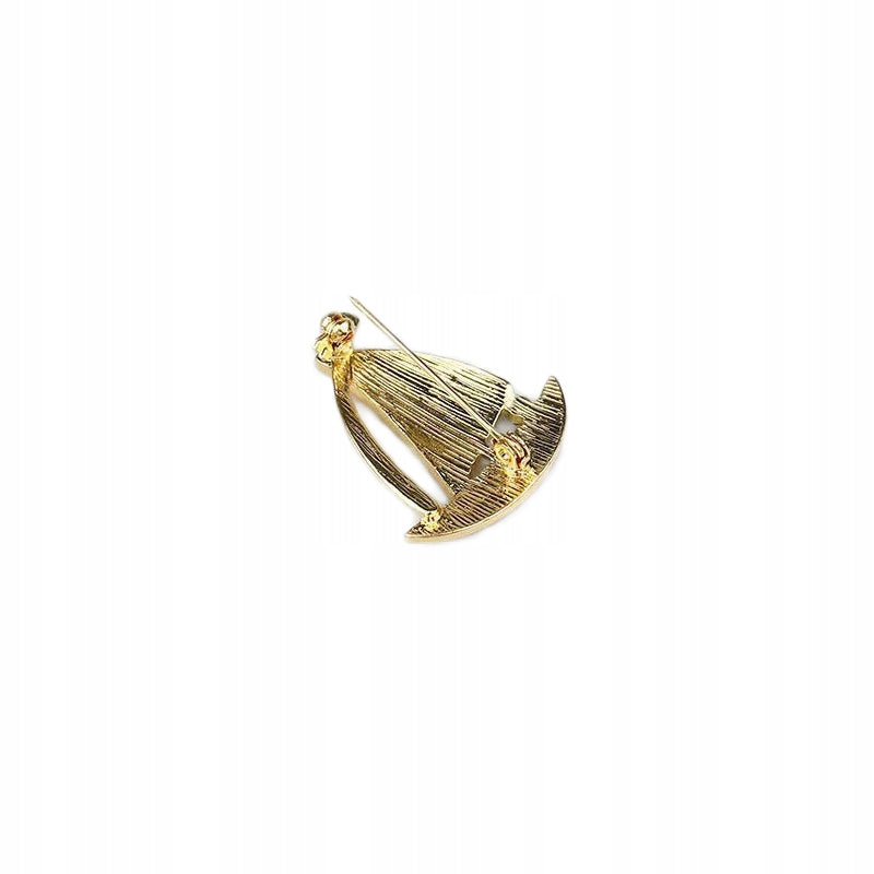 Segelboot - Brosche mit Zirkonia