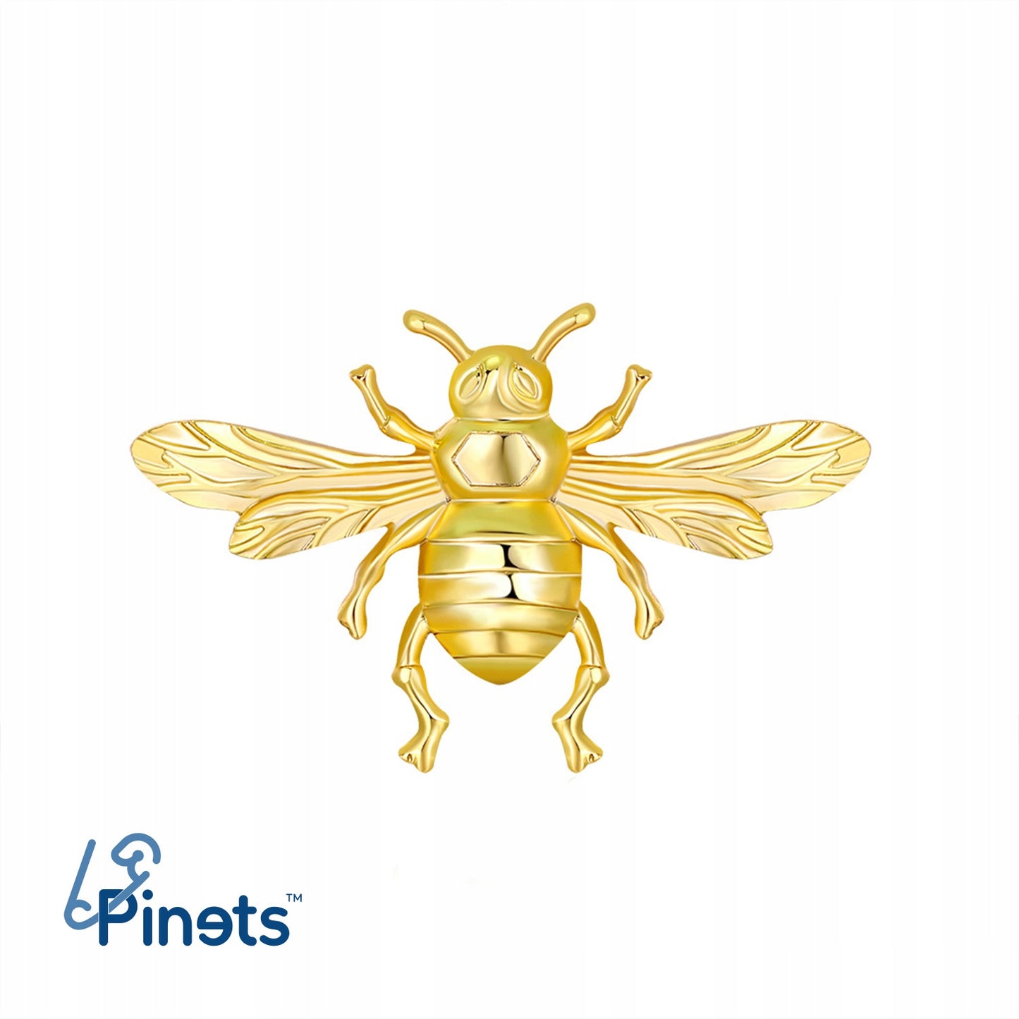 Goldene Biene - Insektenbrosche