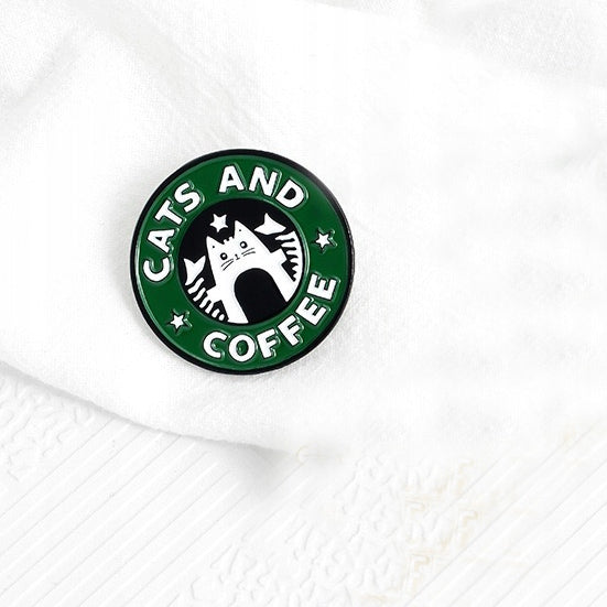 Katzen und Kaffee Katze Pin