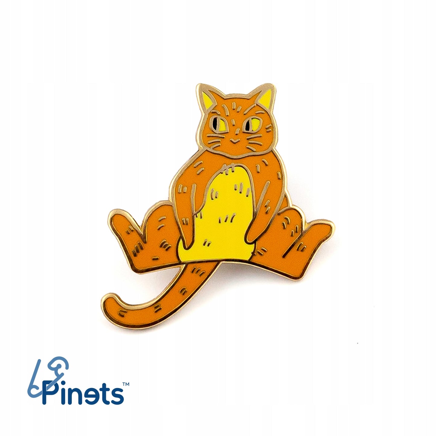 Dicke orange Katze - ein Anstecker für eine Katzendame
