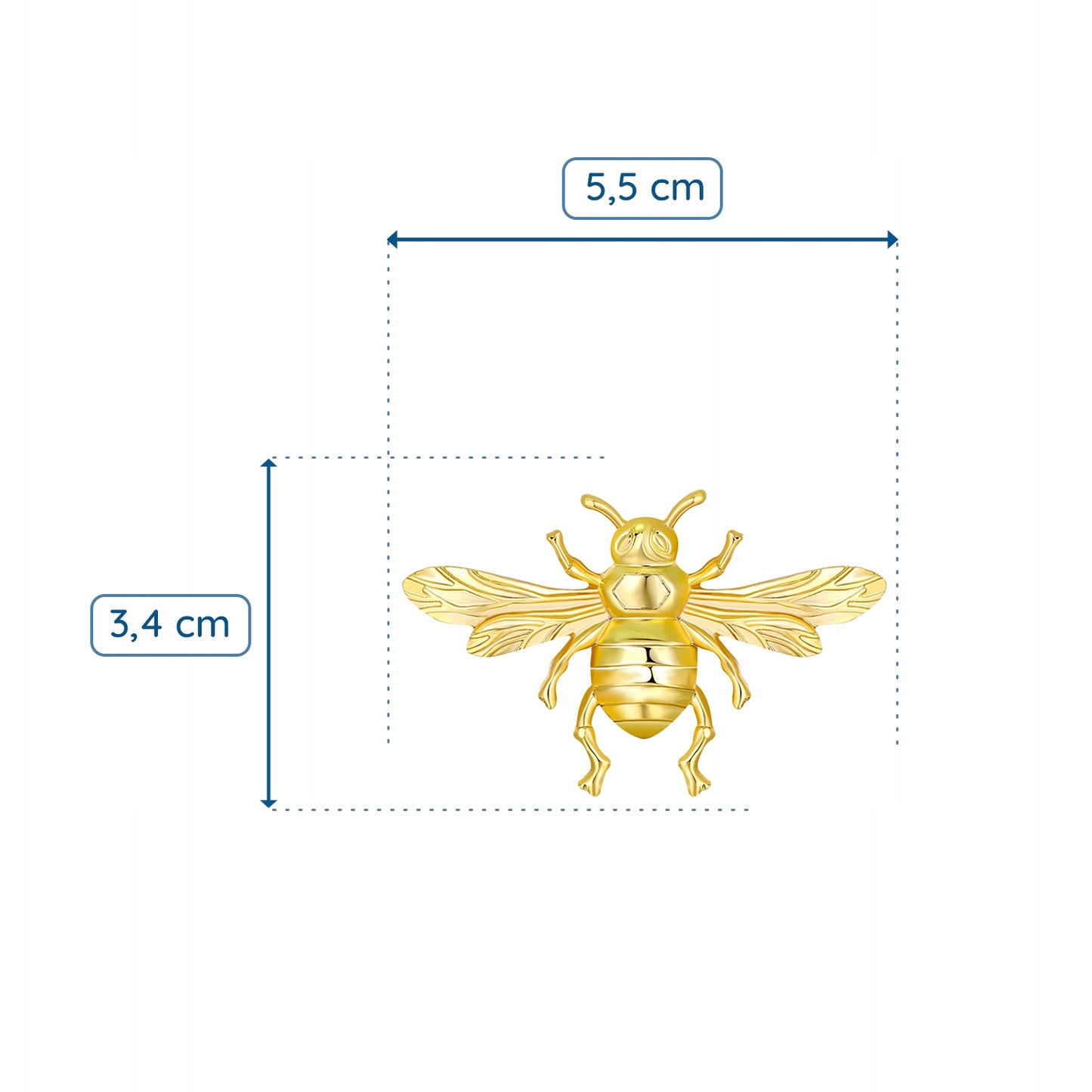 Goldene Biene - Insektenbrosche
