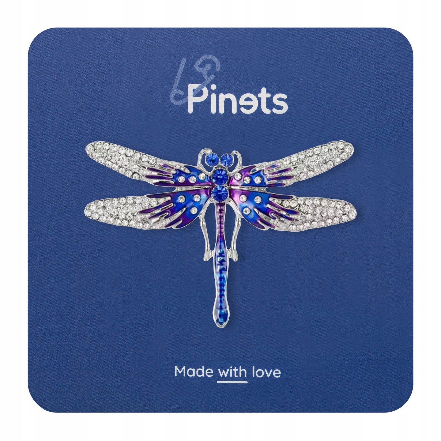 Blaue Libelle mit Zirkoniabrosche