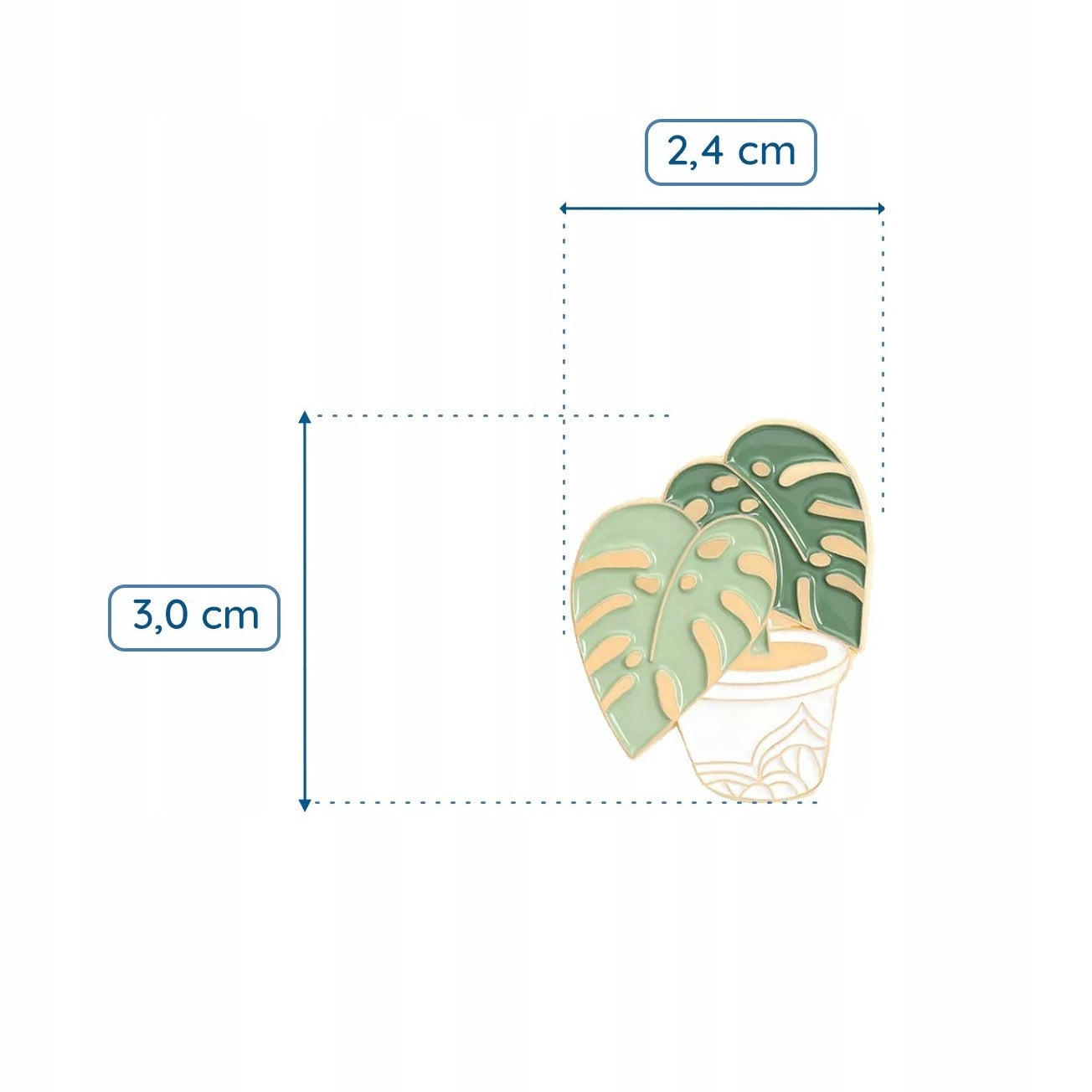 Goldene Monstera-Pflanze in einem Topf Button