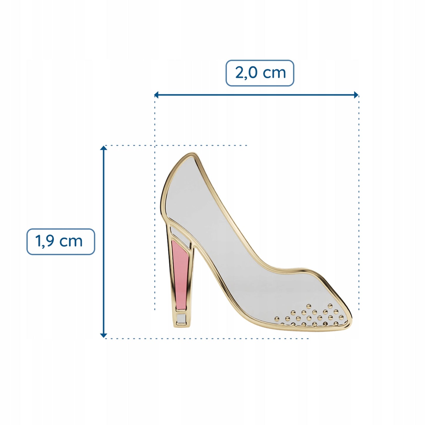 Hochzeitsnadel - weißer Pantoffel - Hochzeitsgeschenk