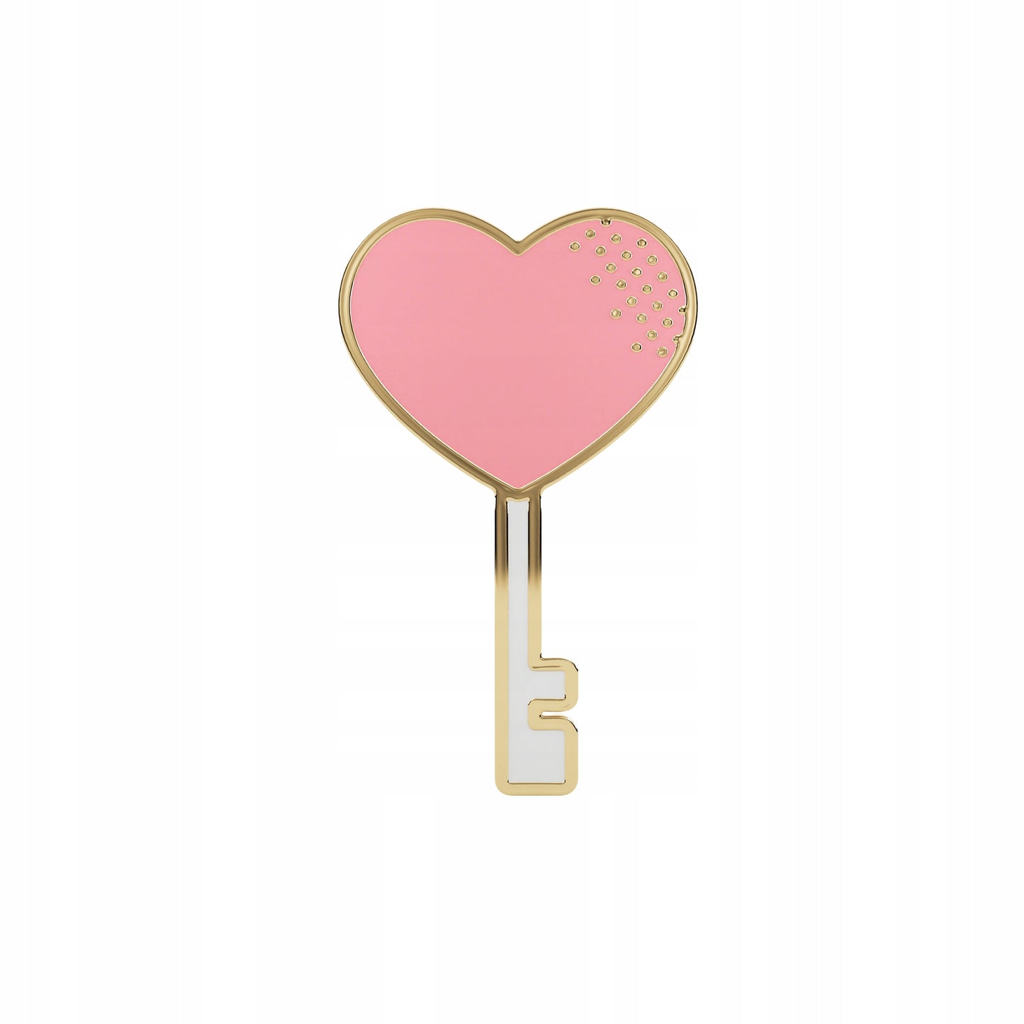 Hochzeitsnadel - rosa Herz auf einem Schlüssel - Hochzeitsgeschenk