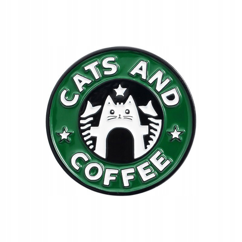 Katzen und Kaffee Katze Pin