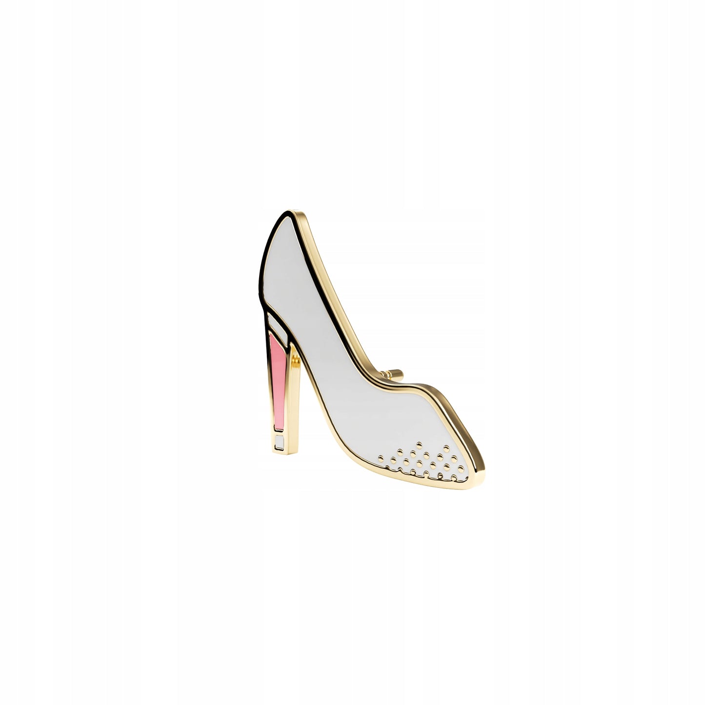 Hochzeitsnadel - weißer Pantoffel - Hochzeitsgeschenk