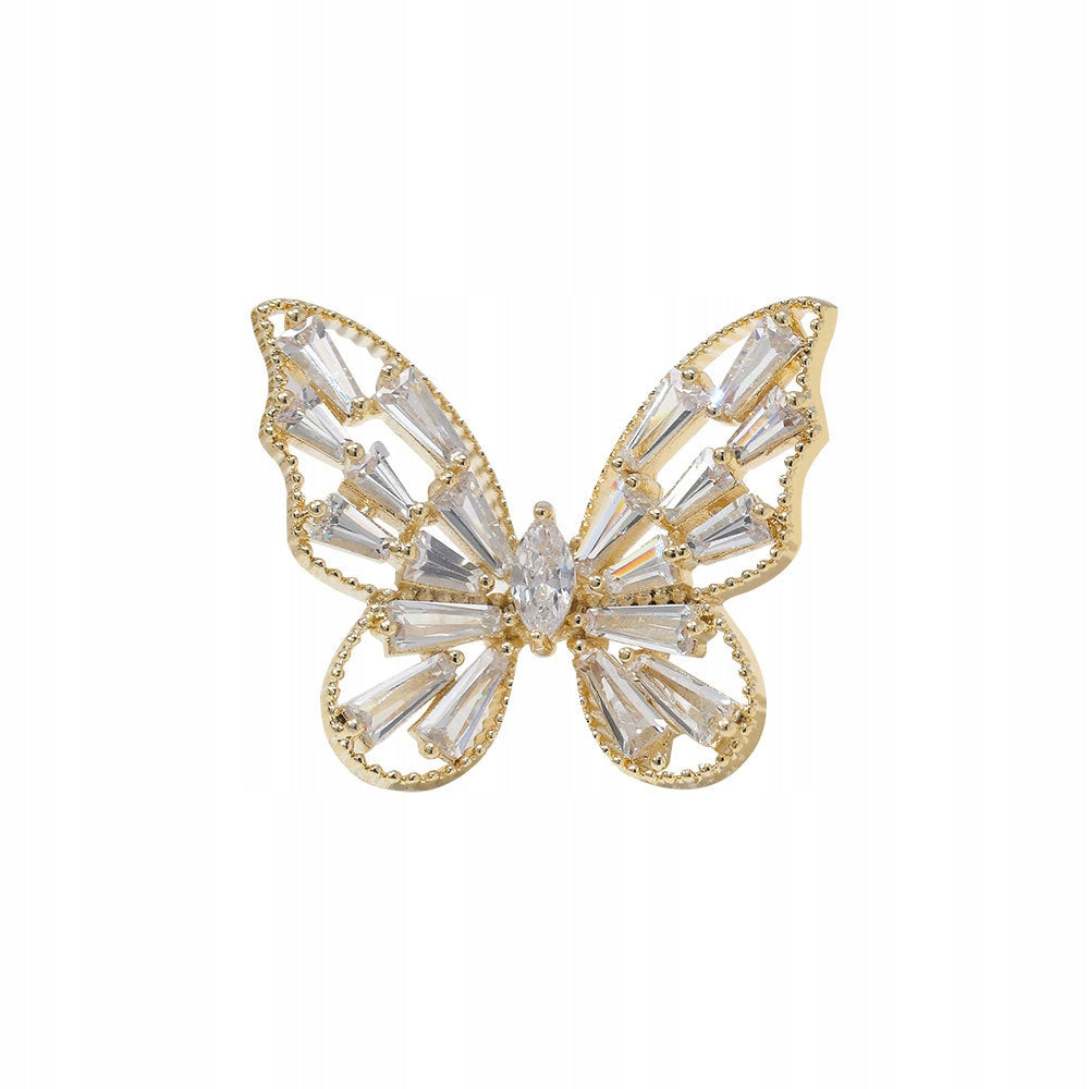 Kleiner Schmetterling - 14K vergoldete Anstecknadel