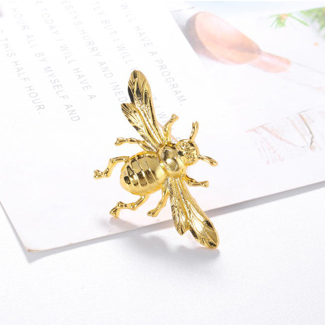Goldene Biene - Insektenbrosche