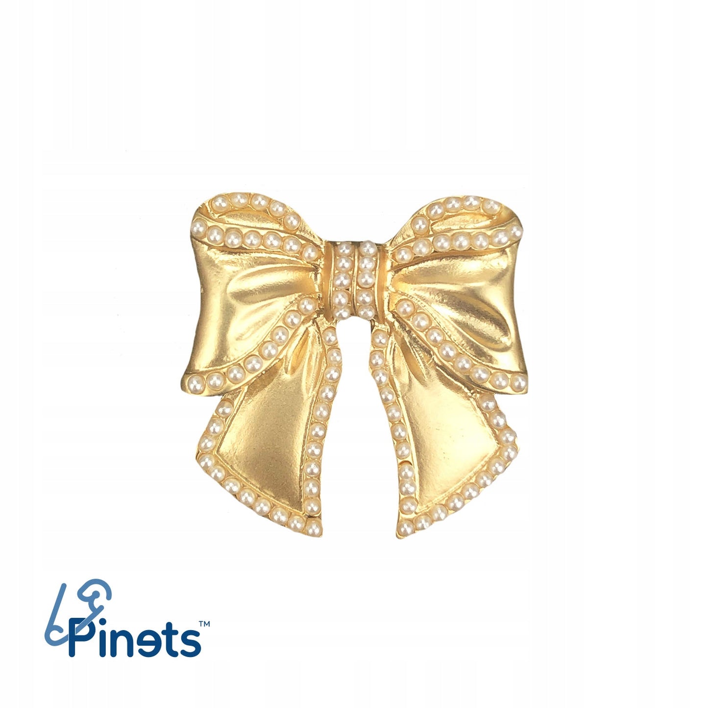 Goldene Brosche mit Schleife