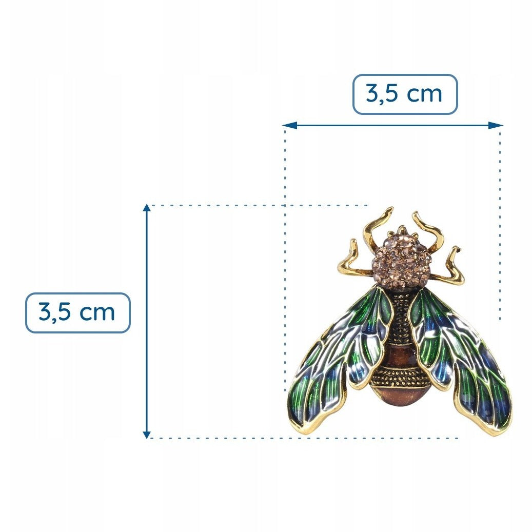 Fliege mit Zirkonia Brosche