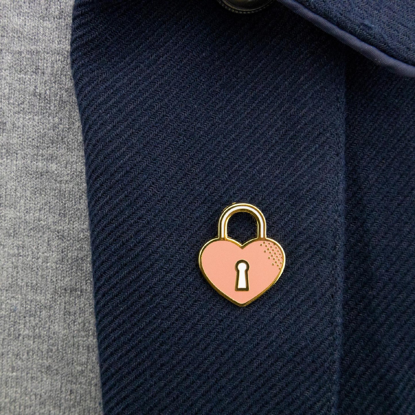 Hochzeitsnadel - rosa Vorhängeschloss - Hochzeitsgeschenk