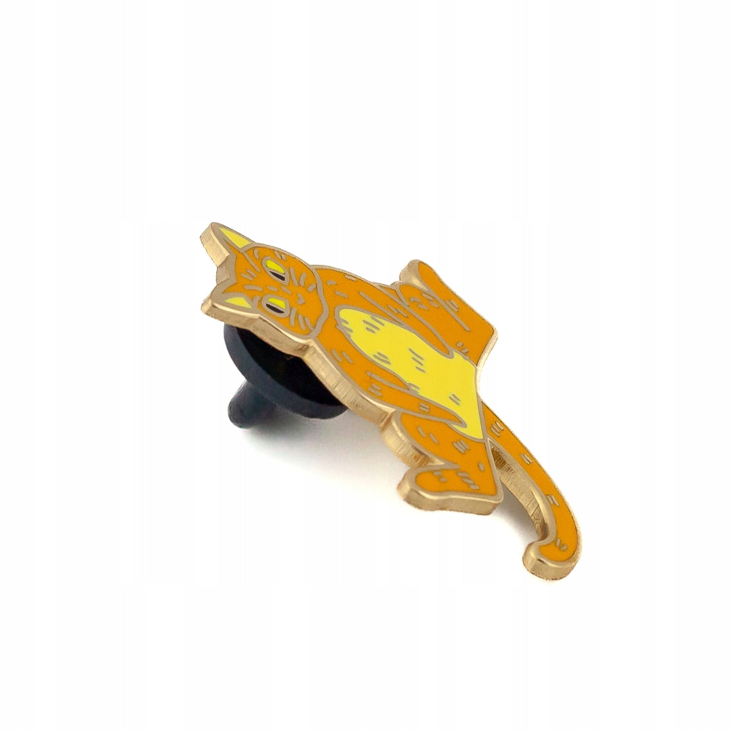 Dicke orange Katze - ein Anstecker für eine Katzendame