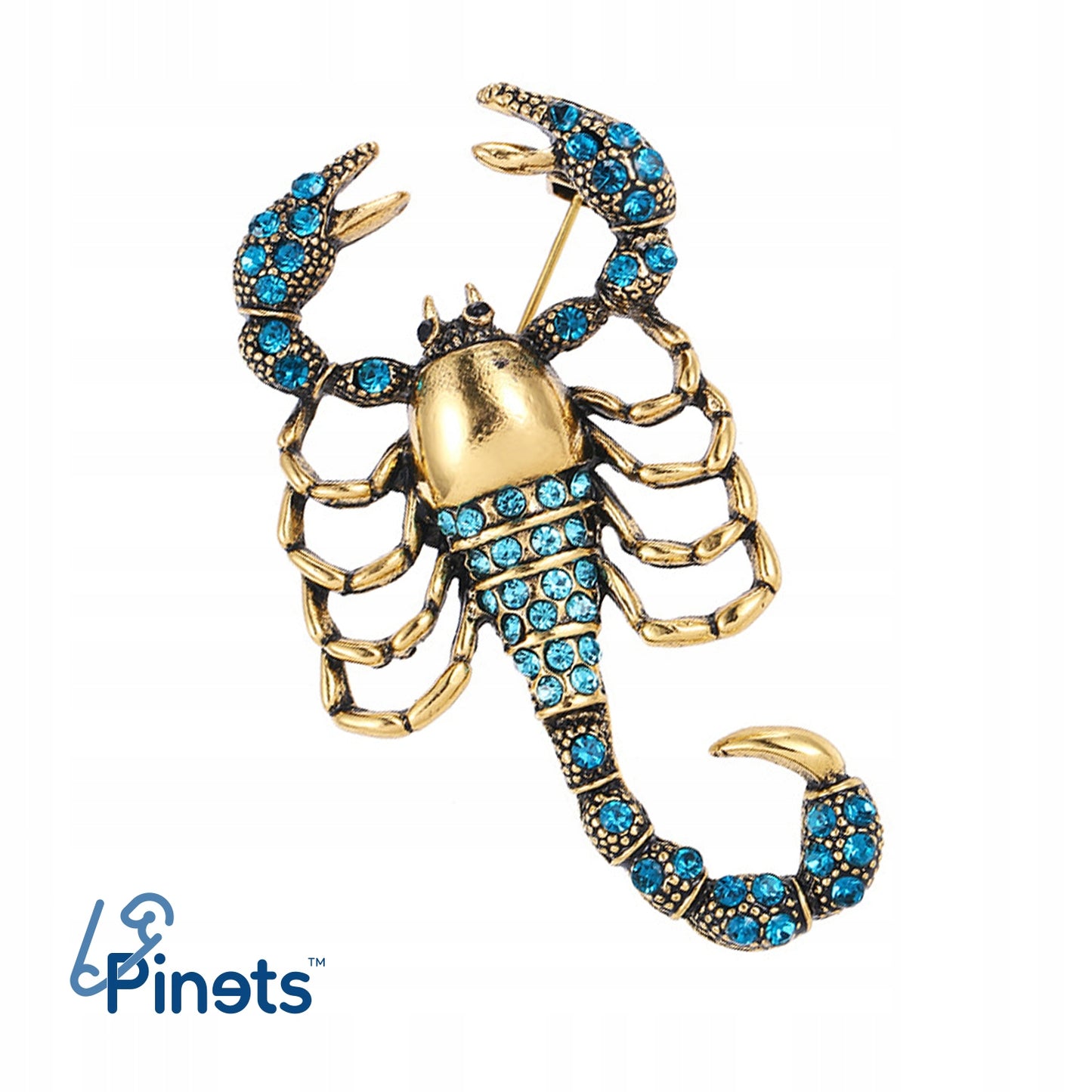 Skorpion mit Zirkonia-Brosche