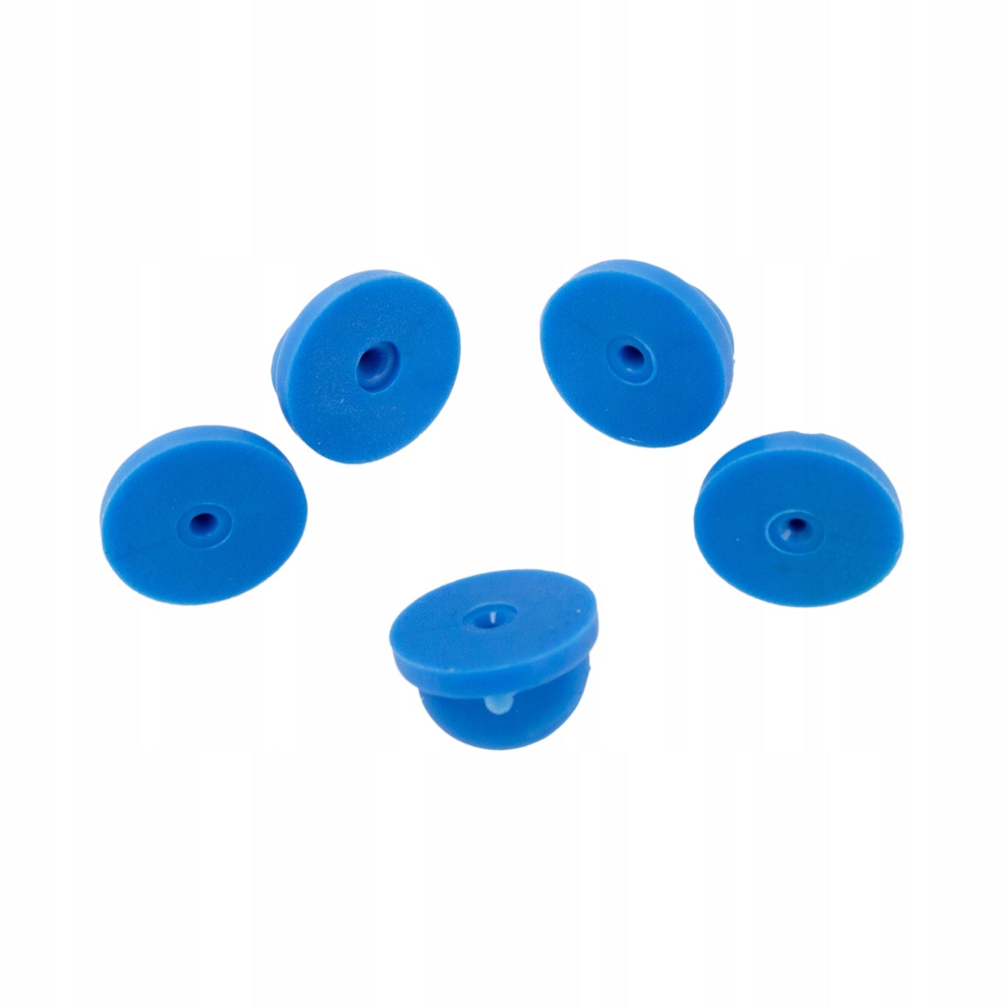 Blauer Gummi-Plakettenverschluss - 5er-Set