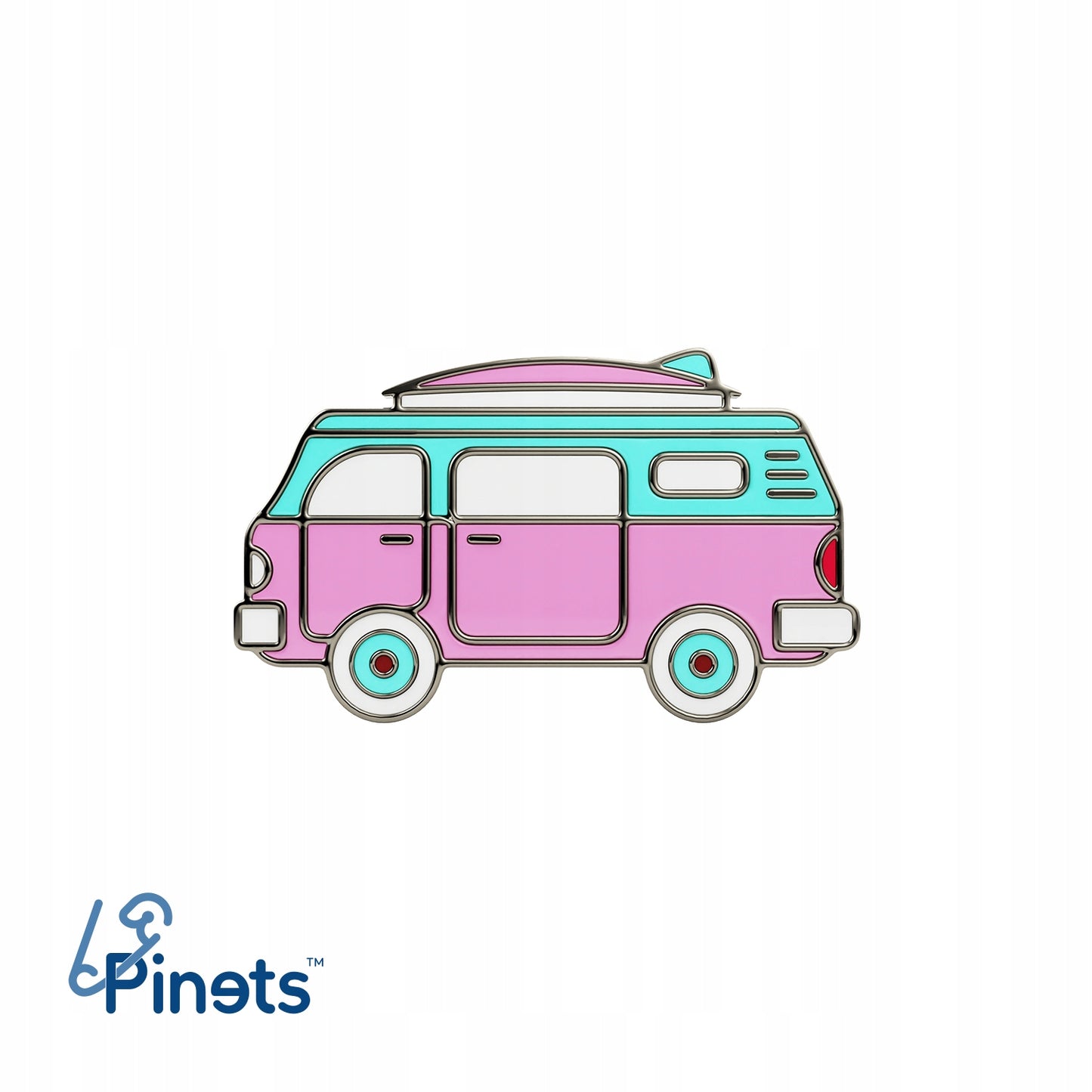 Pinkes Wohnmobil – ein Pin für die Urlaubsreise