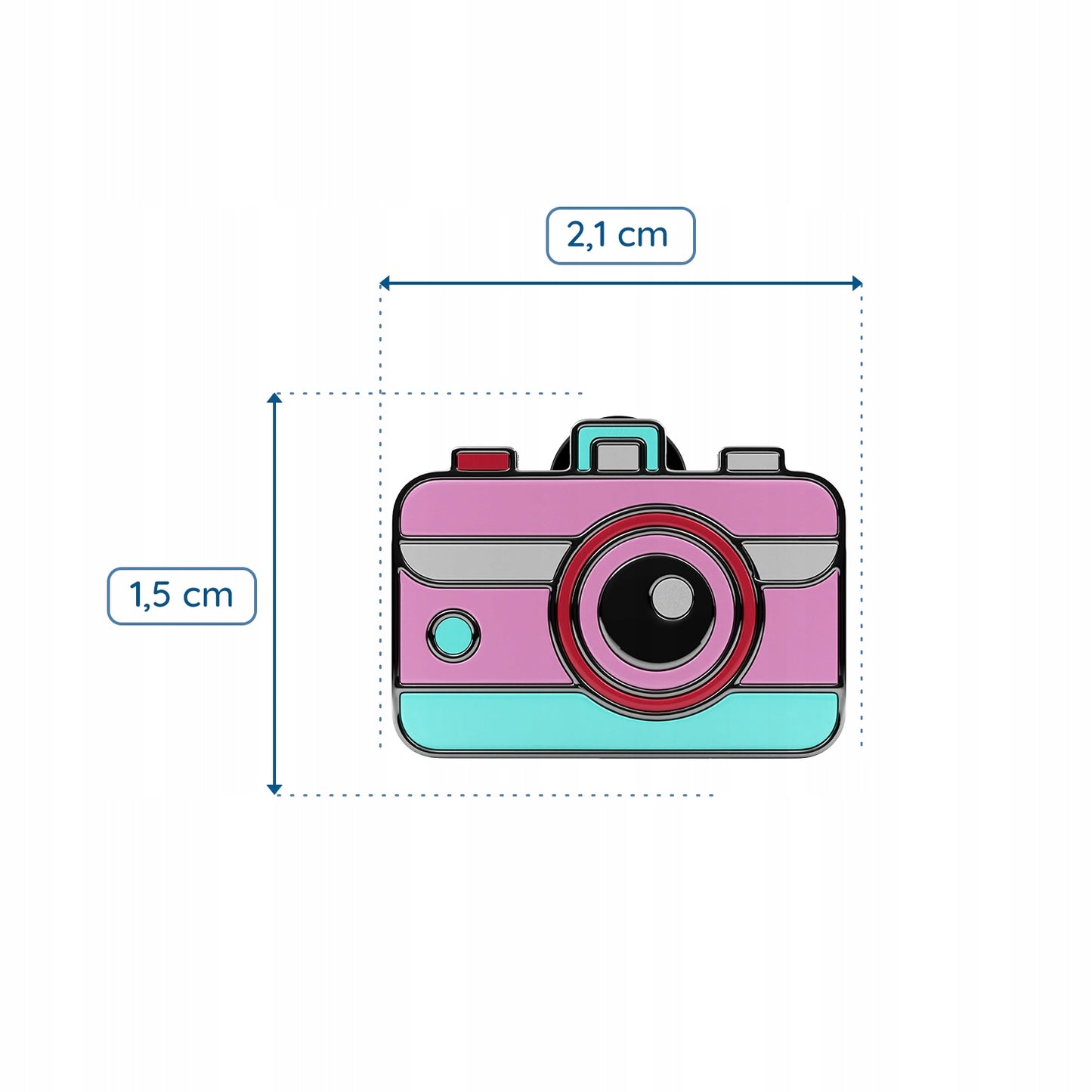 Kamera - eine Anstecknadel für Fotografen und Reisende