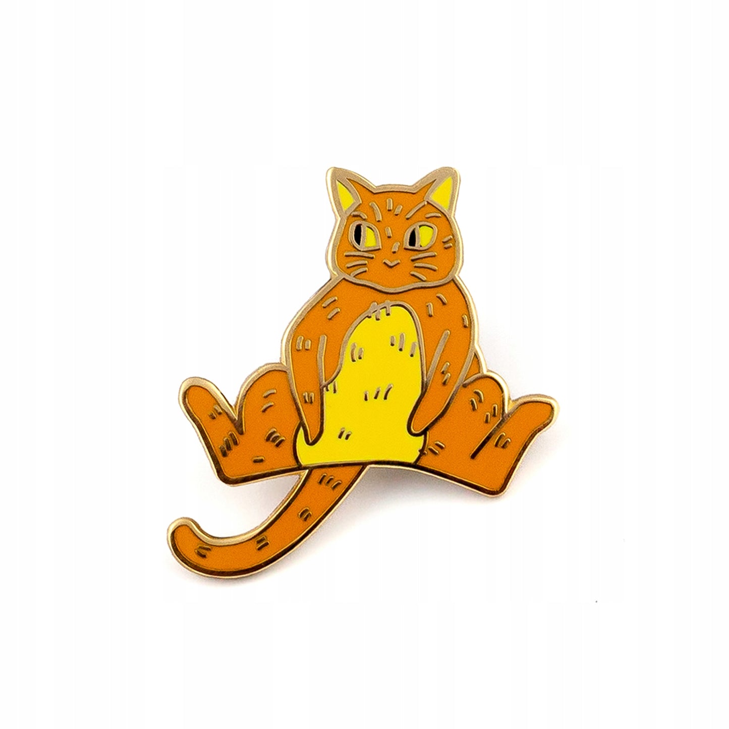 Dicke orange Katze - ein Anstecker für eine Katzendame