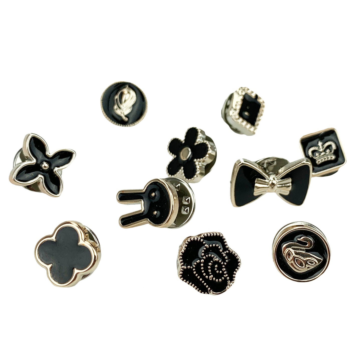 10er-Set Pins mit femininen Motiven