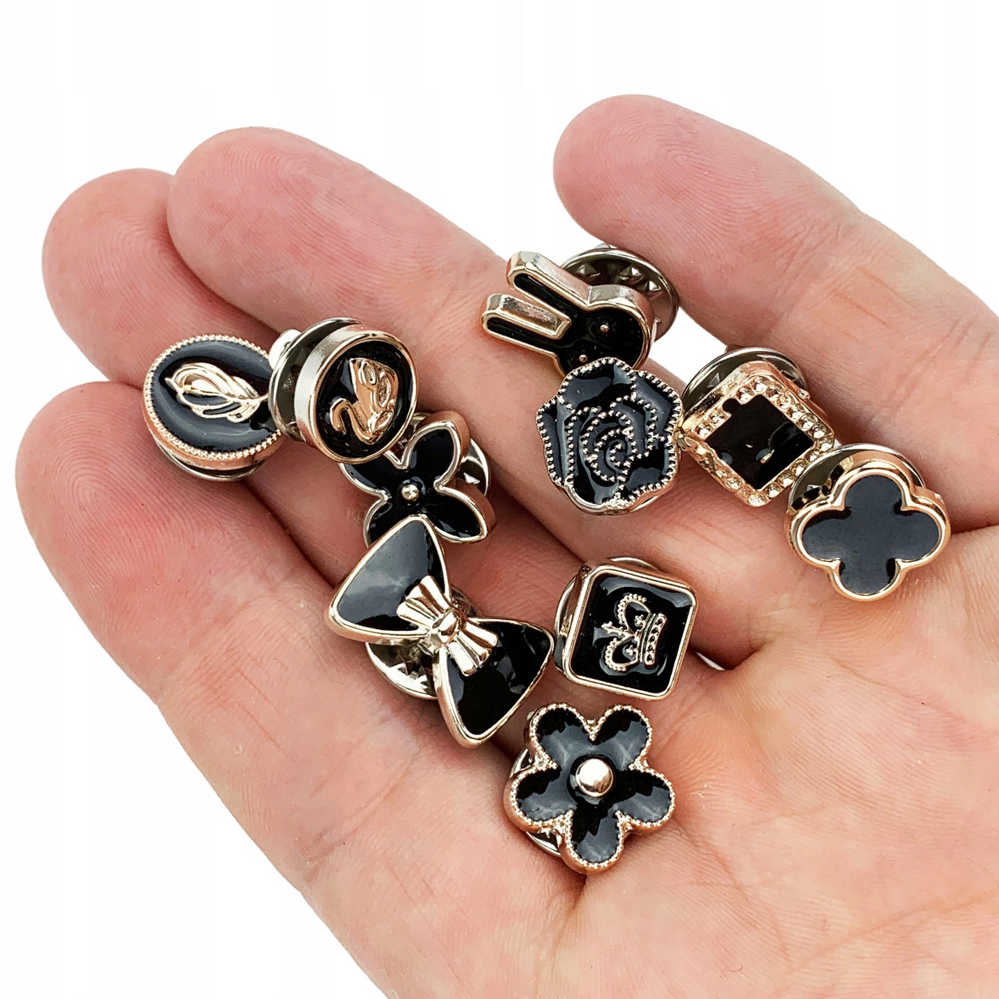 10er-Set Pins mit femininen Motiven