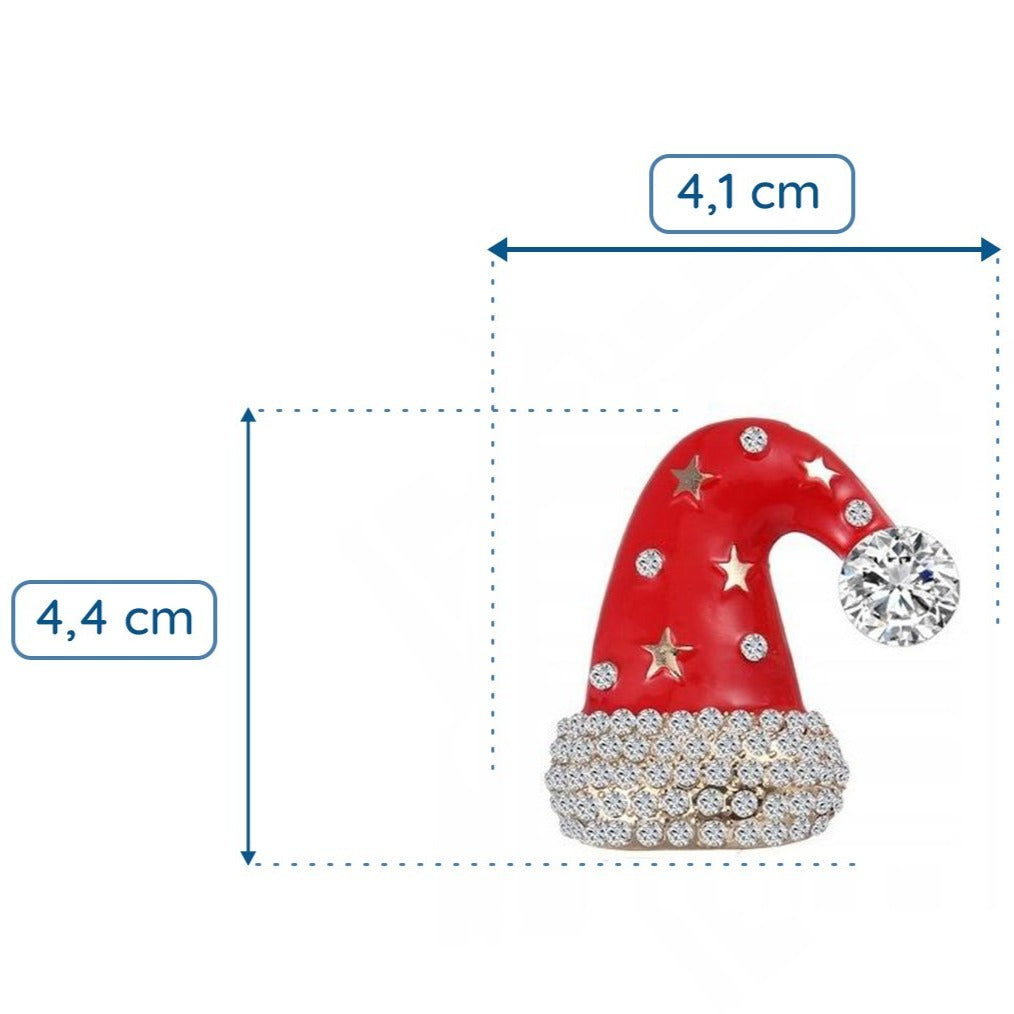 Weihnachtsmannmütze Weihnachtsbrosche