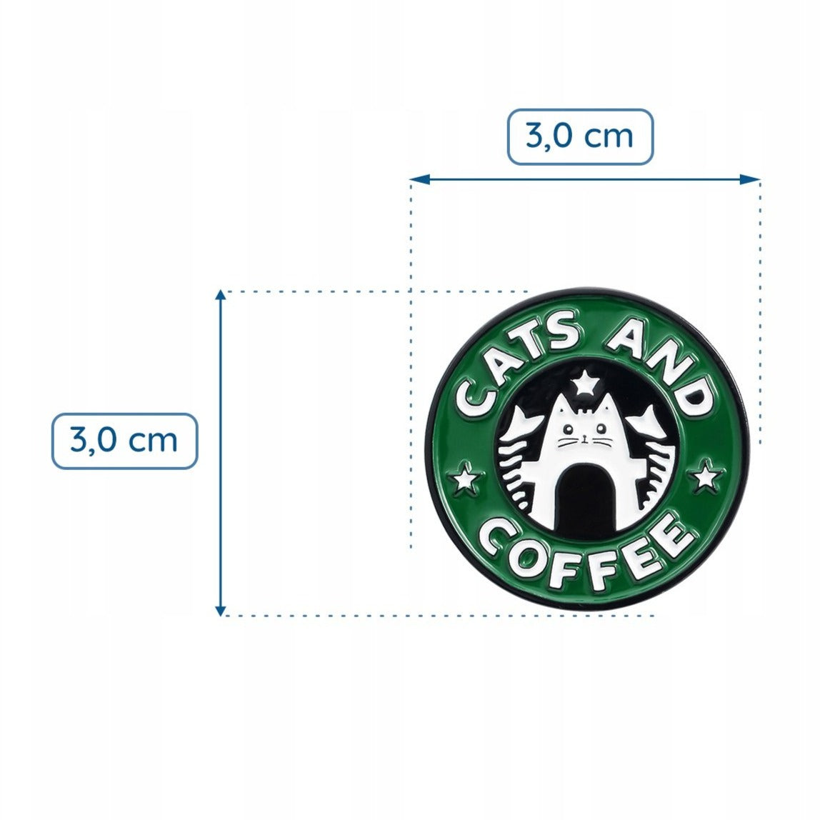 Katzen und Kaffee Katze Pin