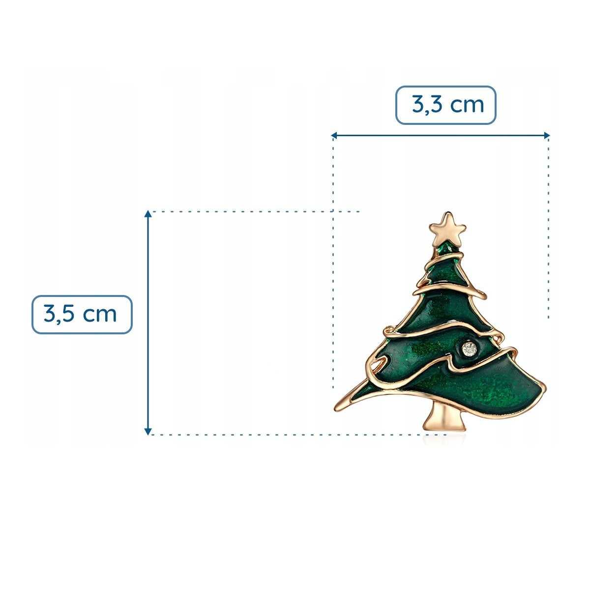 3er-Set Weihnachtsnadeln: Rentier, Weihnachtsbaum, Strumpf