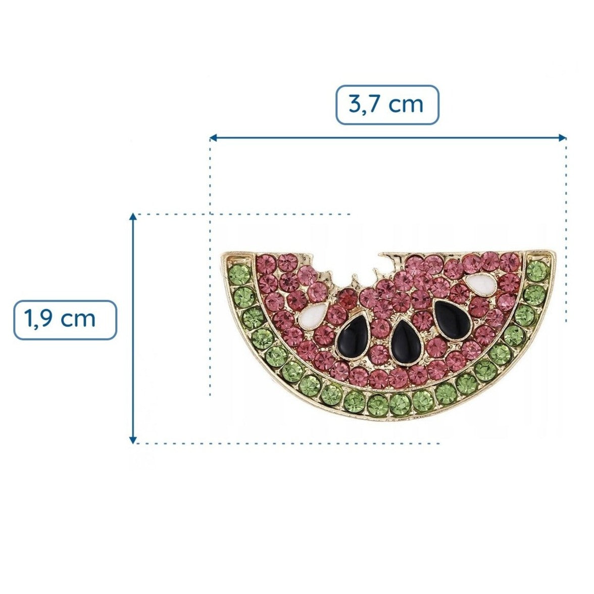 Wassermelonenbrosche mit Zirkonia