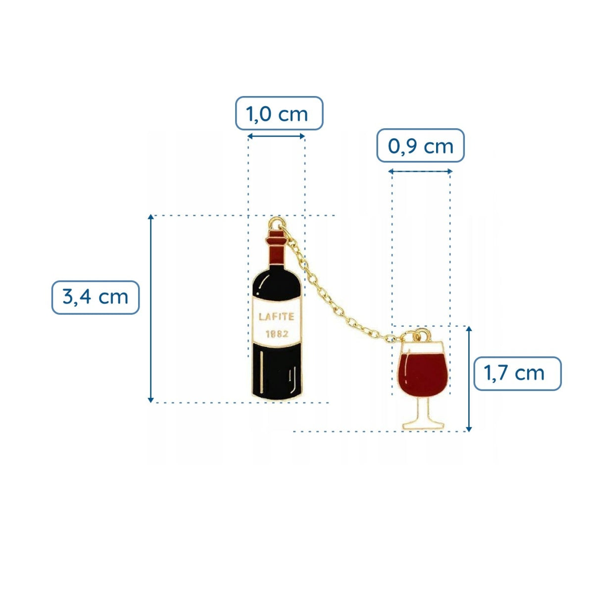 Wein mit einem Glasstift