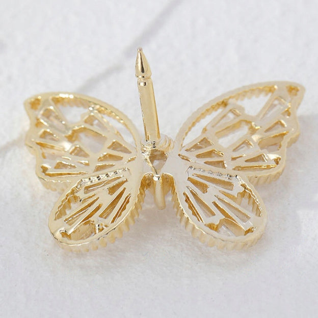 Kleiner Schmetterling - 14K vergoldete Anstecknadel