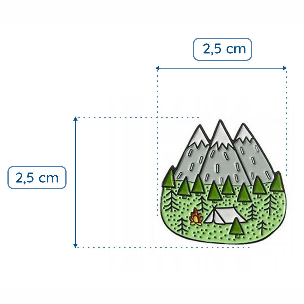 Anstecknadel mit Bergblick