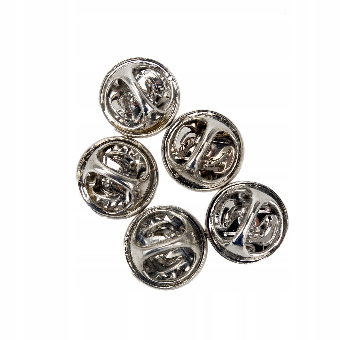 Silberner Schmetterlingsstiftverschluss - 5er-Set