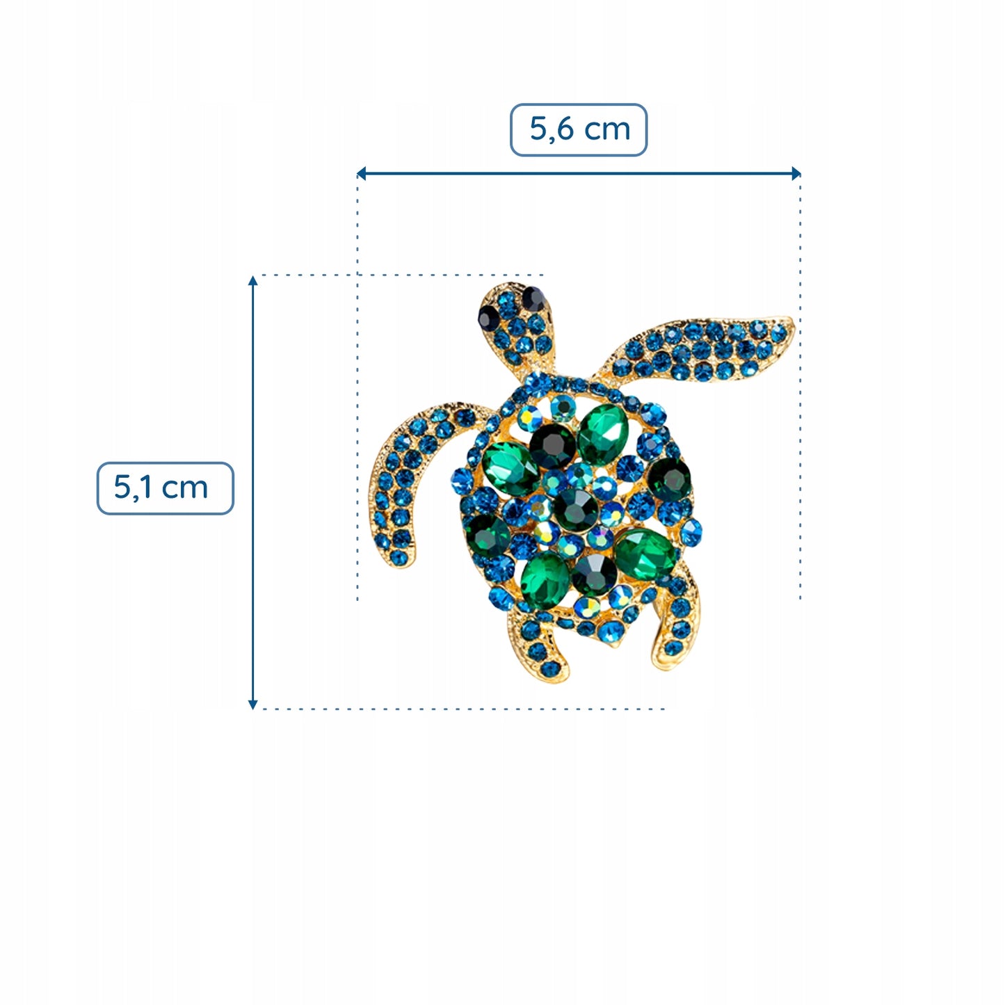 Schildkröte mit Zirkonen - eine Brosche zum Verschenken