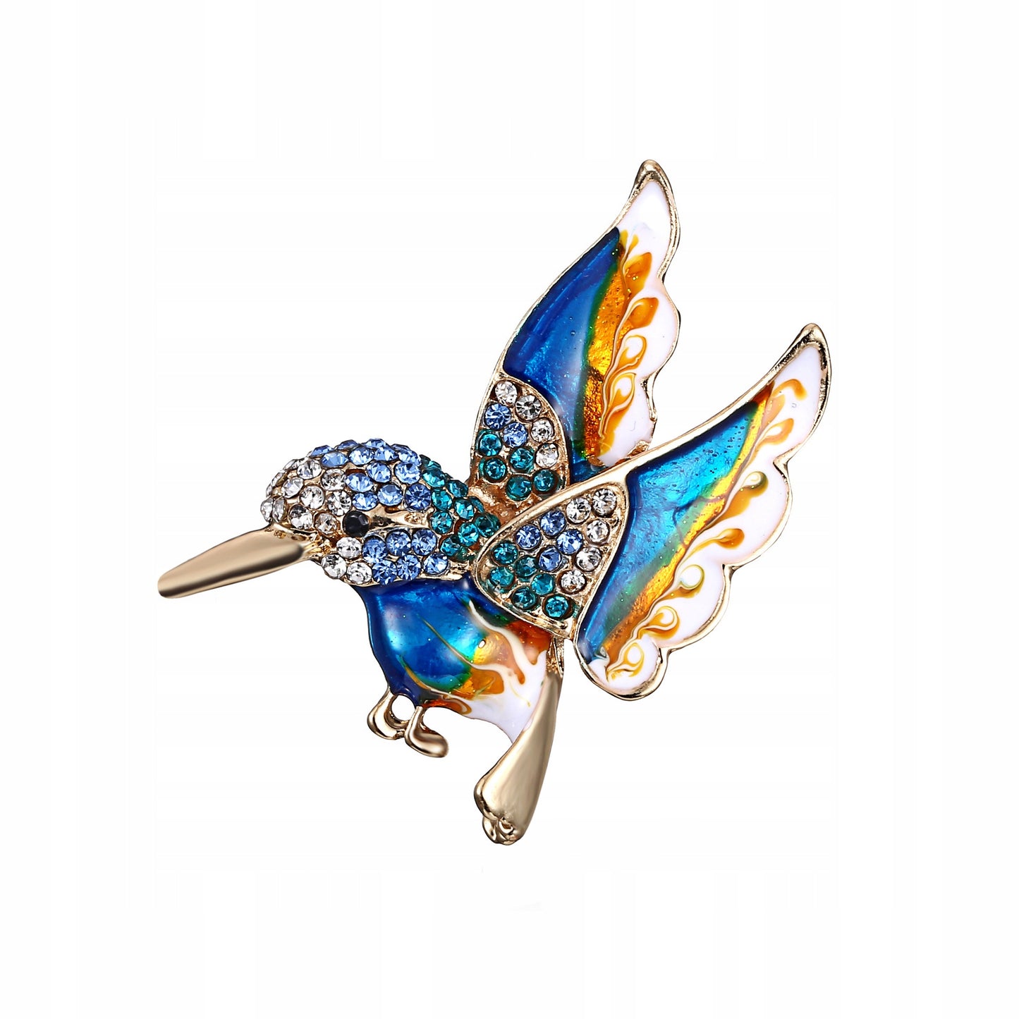 Blauer Kolibri - eine bezaubernde Vogelbrosche