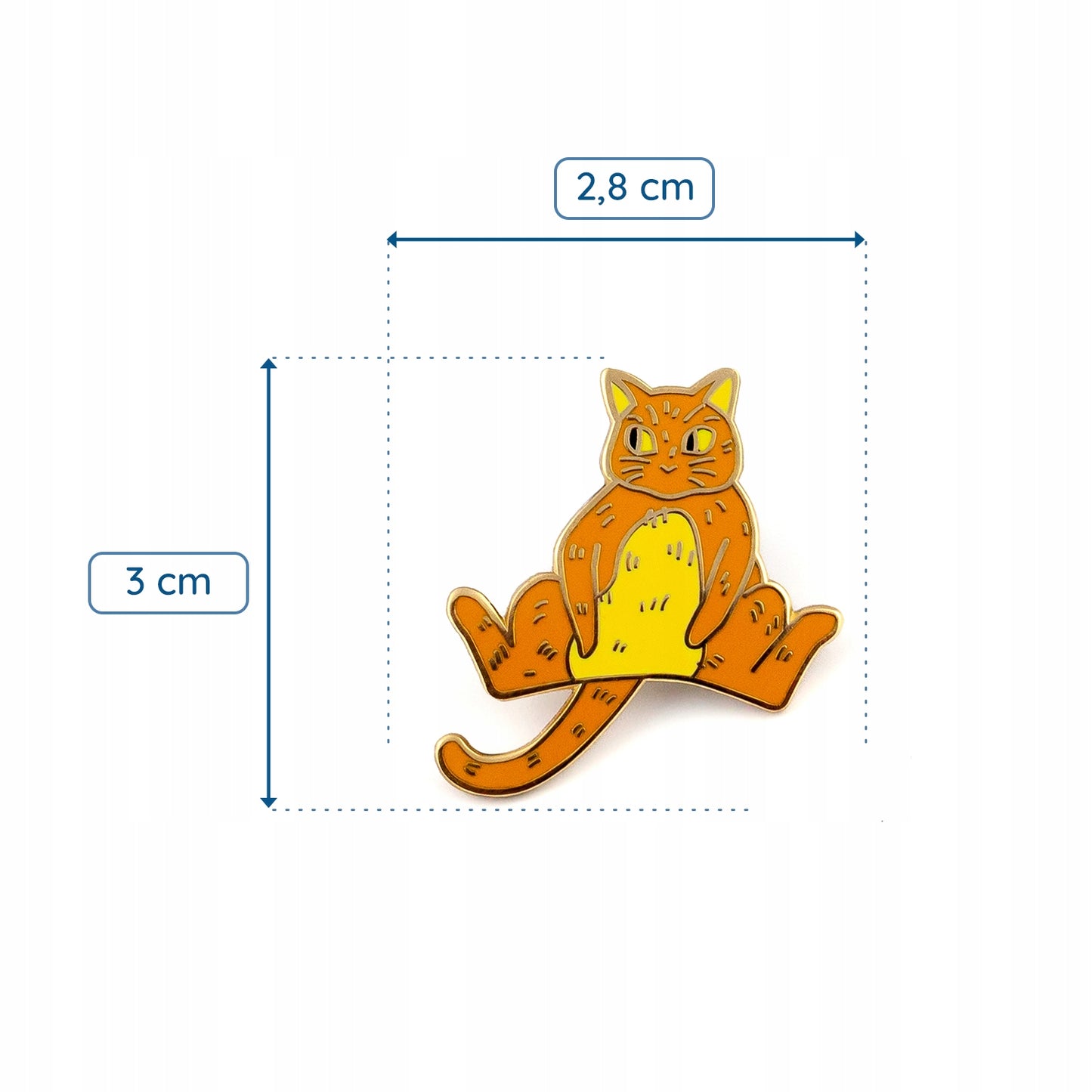 Dicke orange Katze - ein Anstecker für eine Katzendame