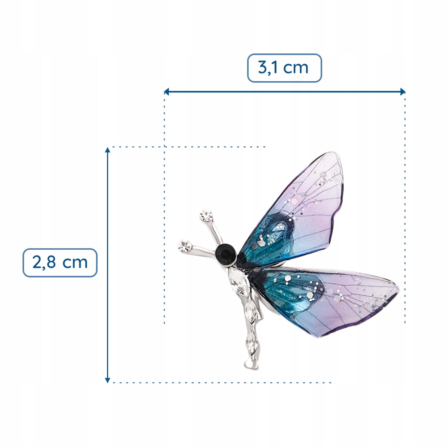Lila Libelle - Harzbrosche